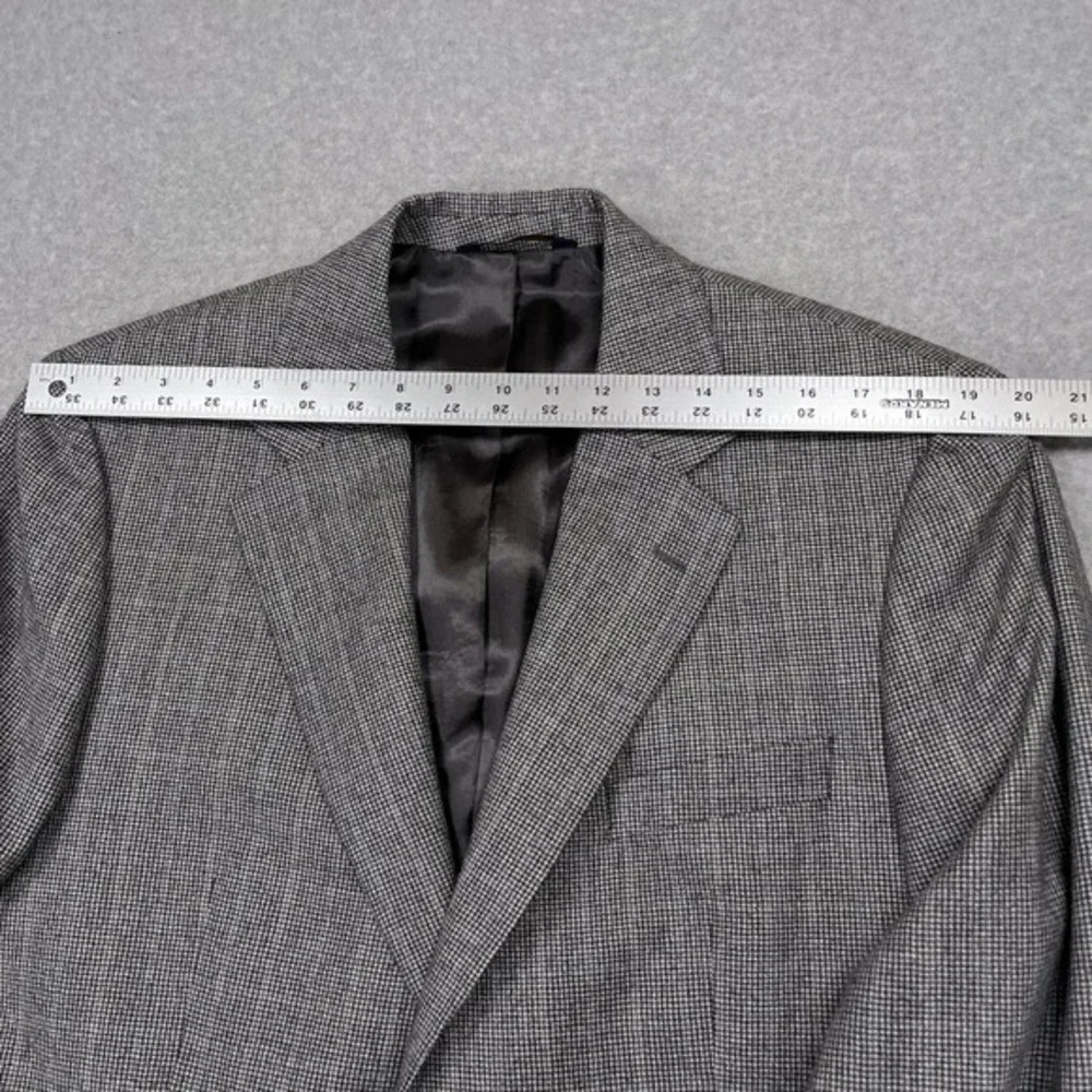 Brooks Brothers 346 Blazer Sz 44 Reg Gray Wool‎ Cashmere Houndstooth Sport Coat